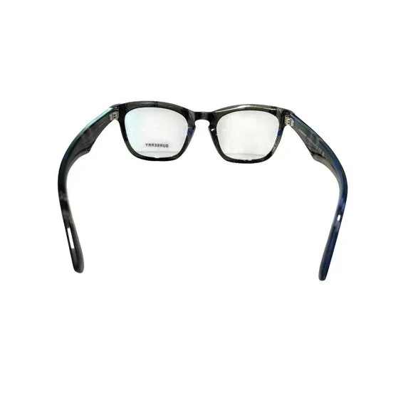 Burberry Eyeglasses B2291 3581 54mm Square Frame Gray & Blue Plaid Acetate New - Picture 6 of 10